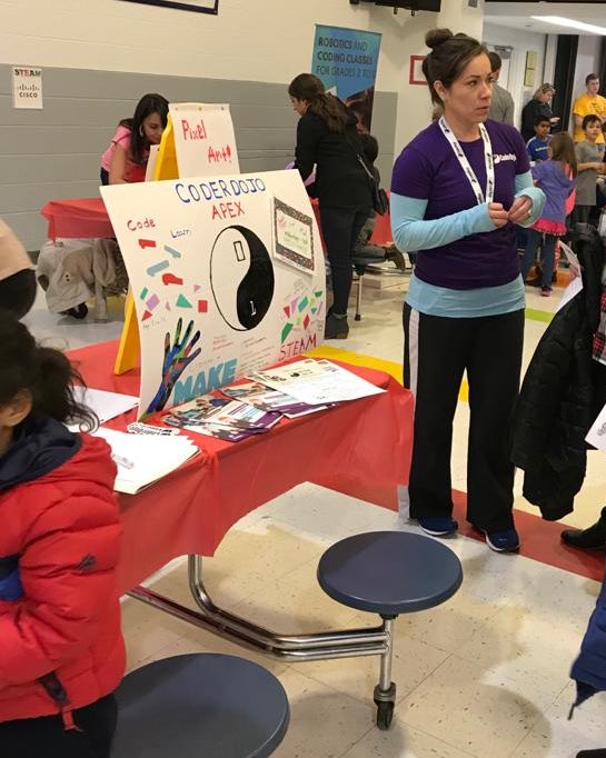 coderdojoapexnc's tweet image. We’re nominating @boytimes2 as our #CoderDojoVolunteer of the month. Brandi joined us last summer and has been an important member of our small volunteer team. She managed 2 events in January to kick off a great 2020. Thanks Brandi for everything you do.#CoderDojo