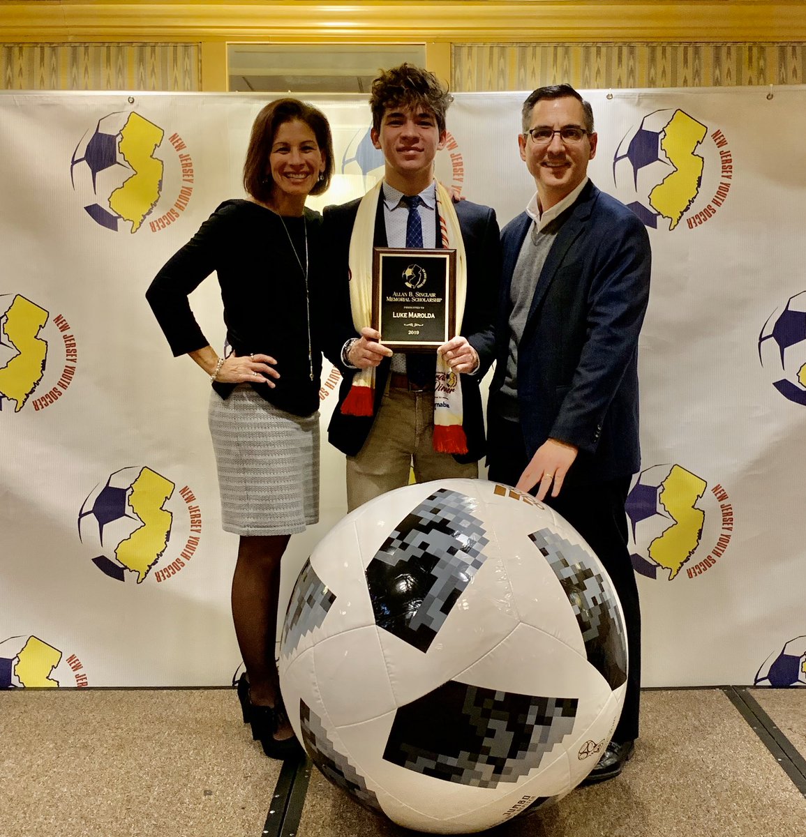 PSA_North's tweet photo. Proud to see our PSA National U16 &amp; U19 girls teams recognized, along side ‘02 forward Luke Marolda (Allan B Sinclair Scholarship) at the @NJYouthSoccer awards night at Pines Manor last night! #WeArePSA #PSAproud #PSAfamily #celebrations #NJYS https://t.co/BQP2yM4suI