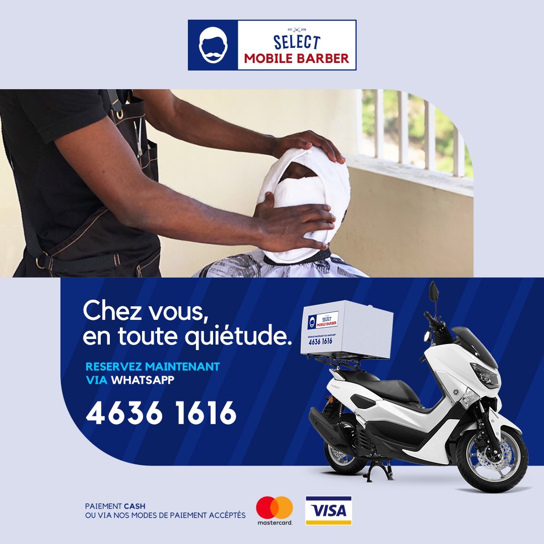 Selectbarberht's tweet photo. Pourquoi vous déplacer quand nous pouvons venir vous servir chez vous, à votre bureau, à votre hôtel, dans votre comfort un service Barber de qualité? Réservez votre Barber maintenant via whatsapp +50946361616 • #selectbarber https://t.co/S6w0Uv5ZuW