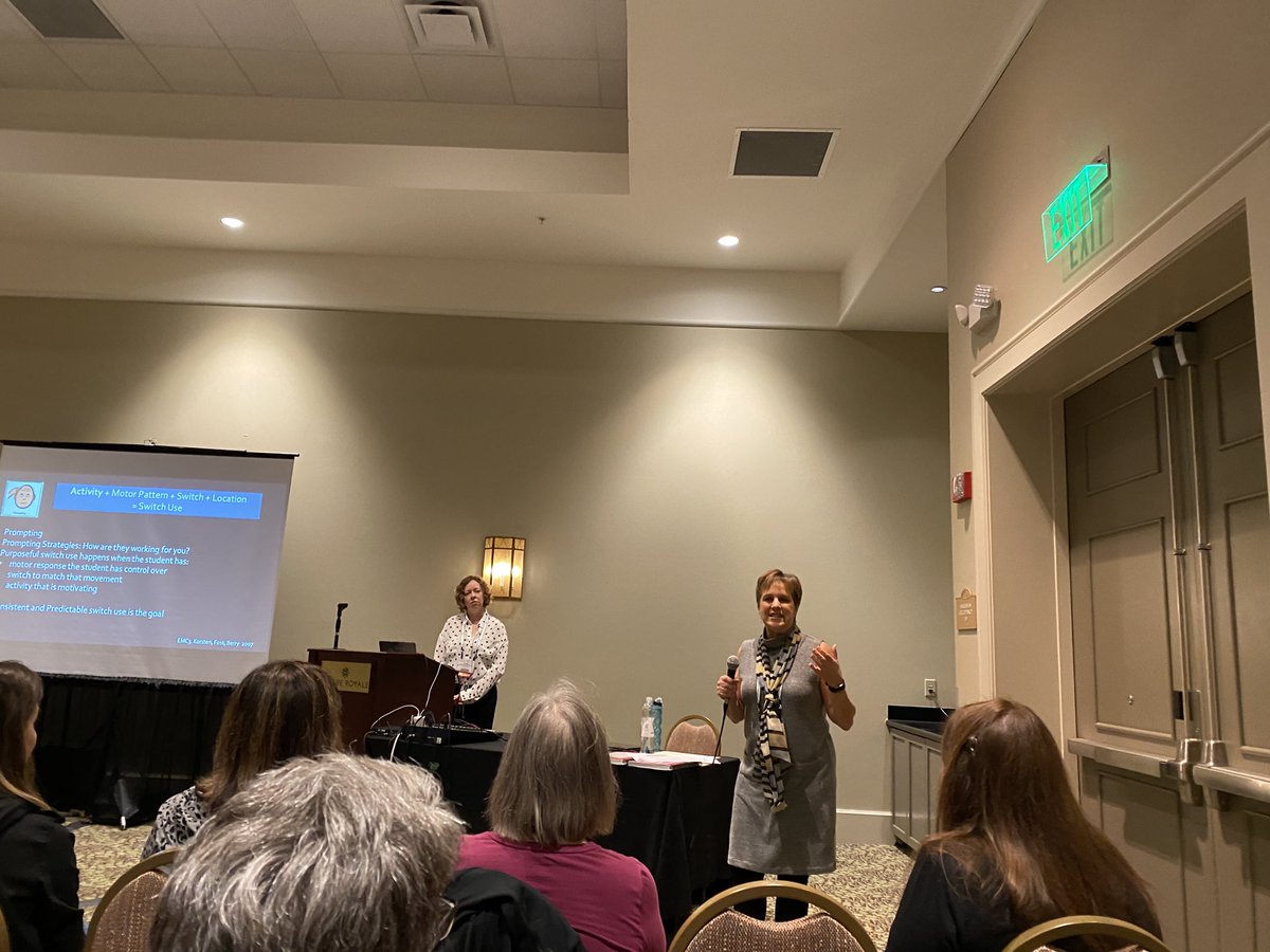 Learning the secrets to teaching switch use with children with complex bodies from my Special School District friends! #ATIA20 #SSD