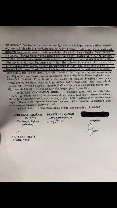 @vah_she_t @ekrem_imamoglu @herkesicinCHP Okuyun bakalım Bir kadın olarak şahsınıza böyle bir hitap ve davranış ister misiniz sorun vicdanınıza😕 #YesimMeltemŞişli nin marifeti 👇 #İSMEK