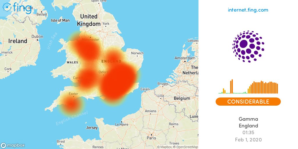 outagedetect's tweet photo. 🚧 Considerable Internet #outage ongoing: #Gamma in #England since 01:35 for 12 hours, impacting #Stratford #Corby #Worthing +17 areas
🇬🇧 Live map and analysis
👉 https://t.co/RgVXKhukO9
Retweet if still down for you as well
#gamma_business #Gammadown #Gammaoutage #nointernet https://t.co/lOYi6RoJ6n