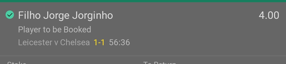 wizard_season's tweet photo. Wizard Strikes yet again! 🔥✅

Jorginho booked @ 4.00 😘

Like if you got on folks! 👊💰 https://t.co/ID3kDgJAgJ