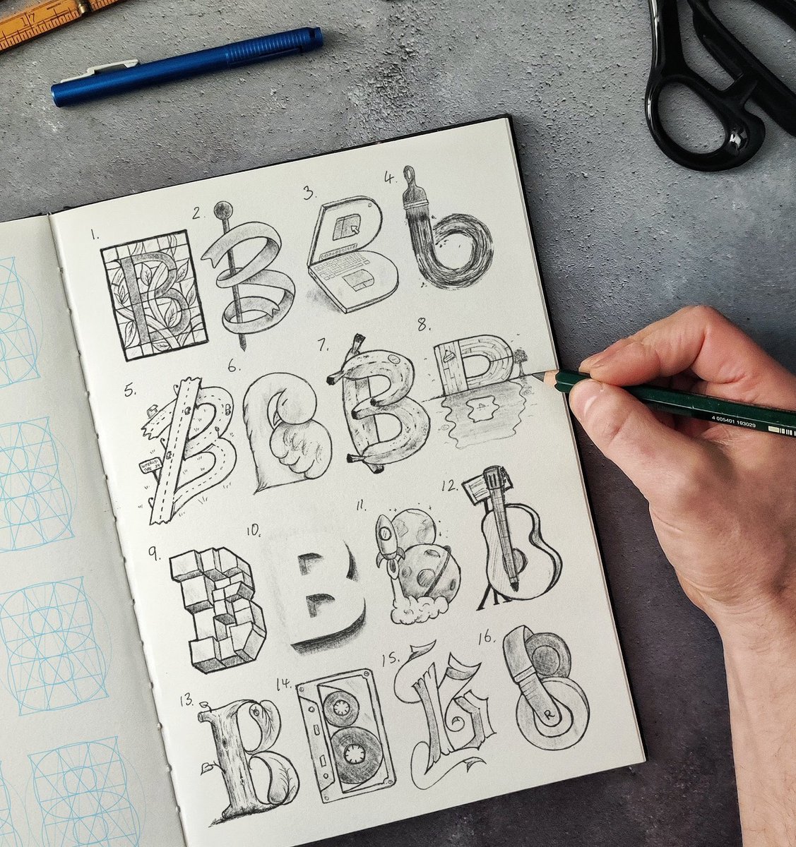  @Ian_Barnard is my one and only guy to go to when it comes to lettering. He has awesome resources for you to get into lettering and also does a fantastic work at it himself. https://ianbarnard.co/  https://www.youtube.com/ianbarnard  https://twitter.com/Ian_Barnard 