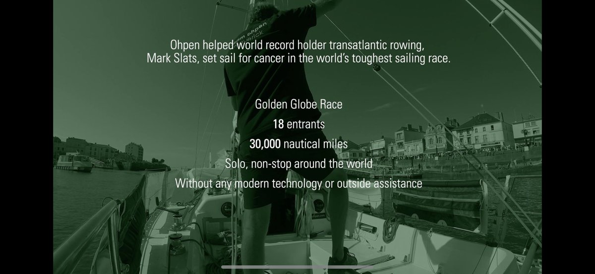 Angelique4real's tweet photo. Adventurer Mark Slats sailed the Golden Globe Race with the Ohpen Maverick. What a race! Quitting is not an option. Exceeding expectations. #sailing #ggr #ggr2018 #markslats #Ohpen #fintech #cloudbanking #sailing4cancer @mark_slats @ggr2018official https://t.co/fuKD9JdE3S https://t.co/u3Y7CIrClB