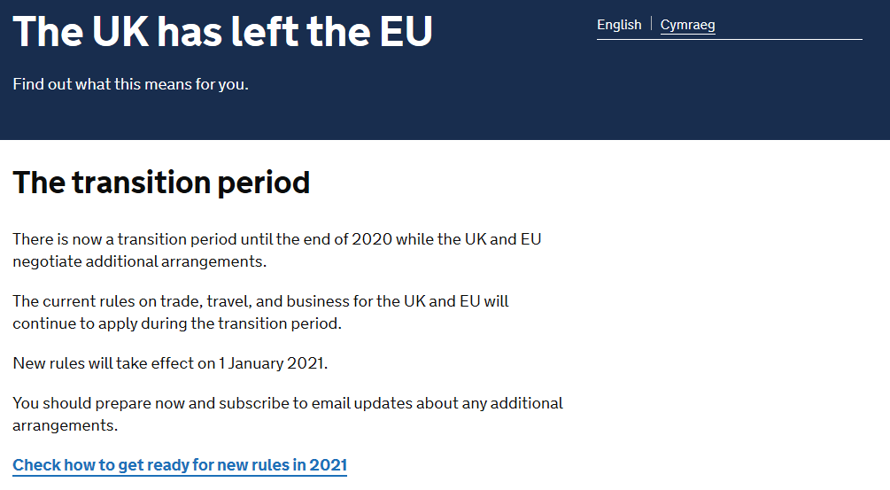 CliveBrady's tweet photo. Following yesterdays #EU exit we are now in #transitionperiod

#BWA Chairman https://t.co/M0xkQA0YZy
