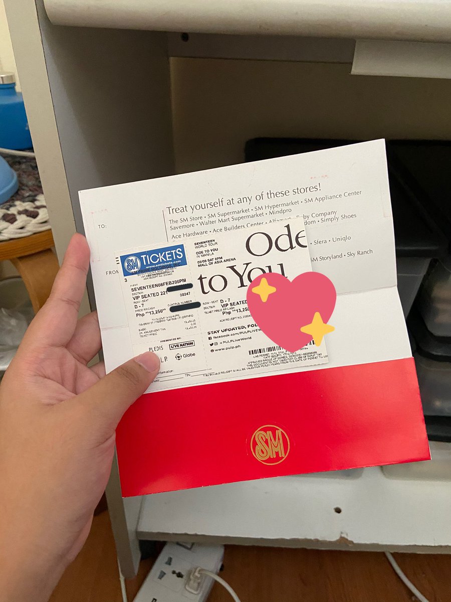 hosherenity's tweet photo. ‼️WTS/LFB‼️please help rt

VIP SEATING 221 D-7
—for the same price
—#OdeToYouInManila #OTYinMNL https://t.co/bI6jeWEw89