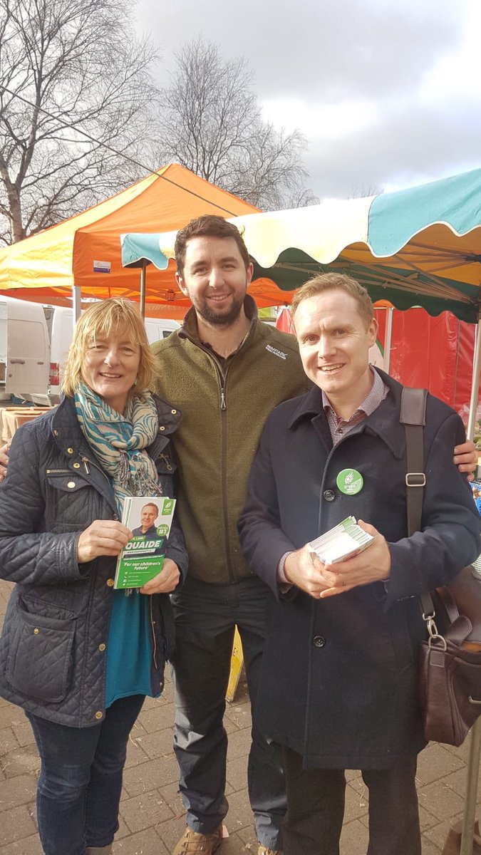 Photo of Green Party candidate for Cork East Liam Quaide with Green MEP Grace O’Sullivan