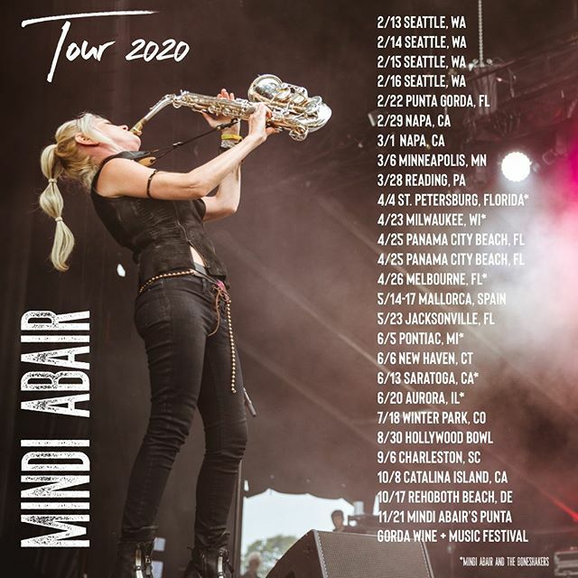 MindiAbair's tweet photo. New tour dates... all new show ... So inspired for an incredible 2020. For tickets: https://t.co/Bmnh1FhIdb .
#mindiabair #blues #smoothjazz bluesrock #rockblues #soul #rocknroll #bluessax #rocksax #sax #saxophoneplayer #femalesaxophonist #femalesaxpla… https://t.co/uZYEHz206U https://t.co/jPT13wK9YI
