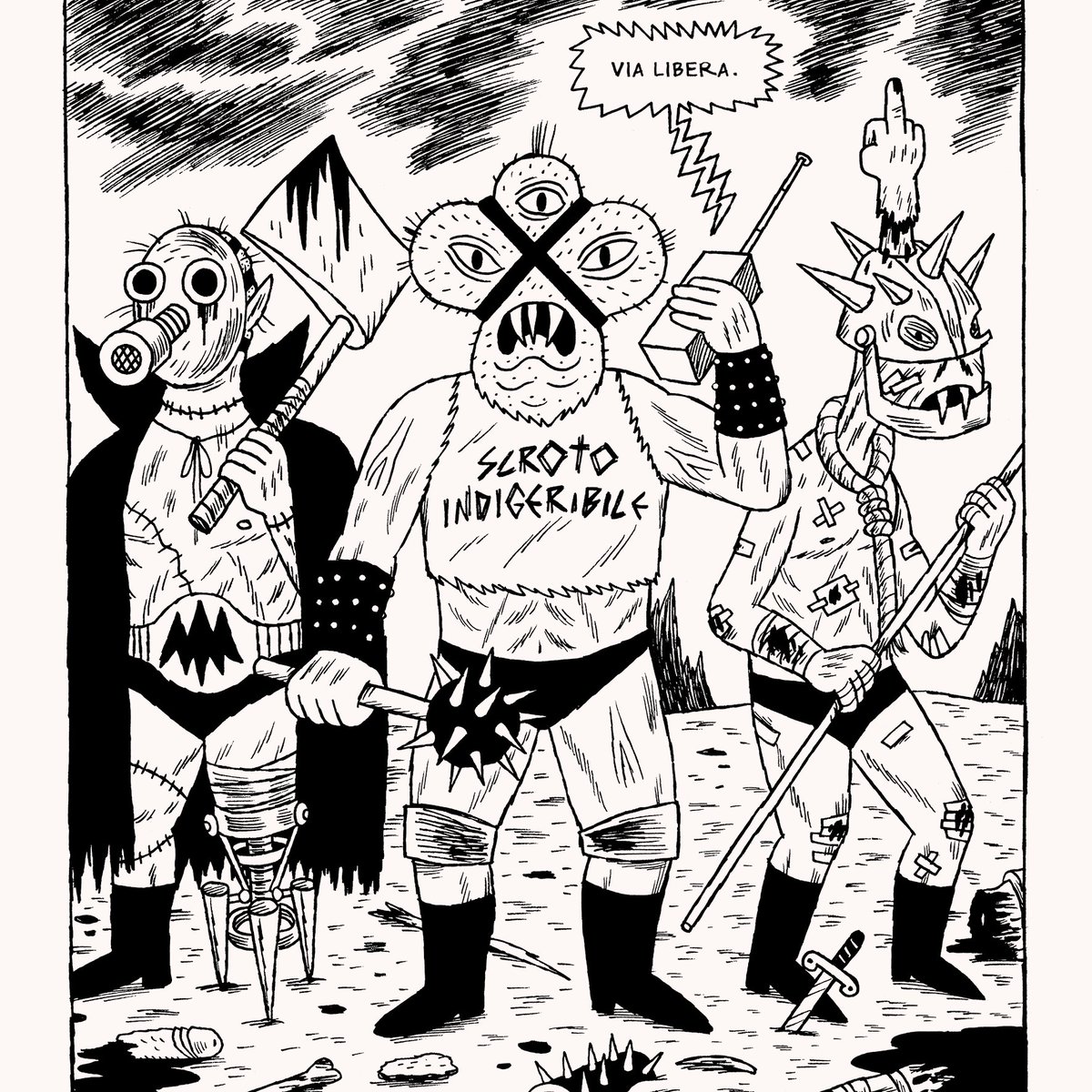 massimocanorro's tweet photo. Guerrieri wrestler intergalattici, lande desolate, prigioni spaziali... è #PrisonPit, #GraphicNovel di #JohnnyRyan @erisedizioni. Su @Inside_Art: https://t.co/l2M4Hxs9FC https://t.co/0z8UzoZohw