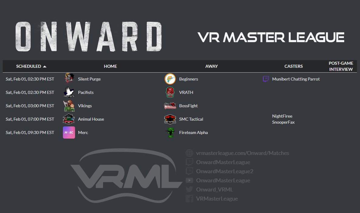 Onward VR Master League tweet media