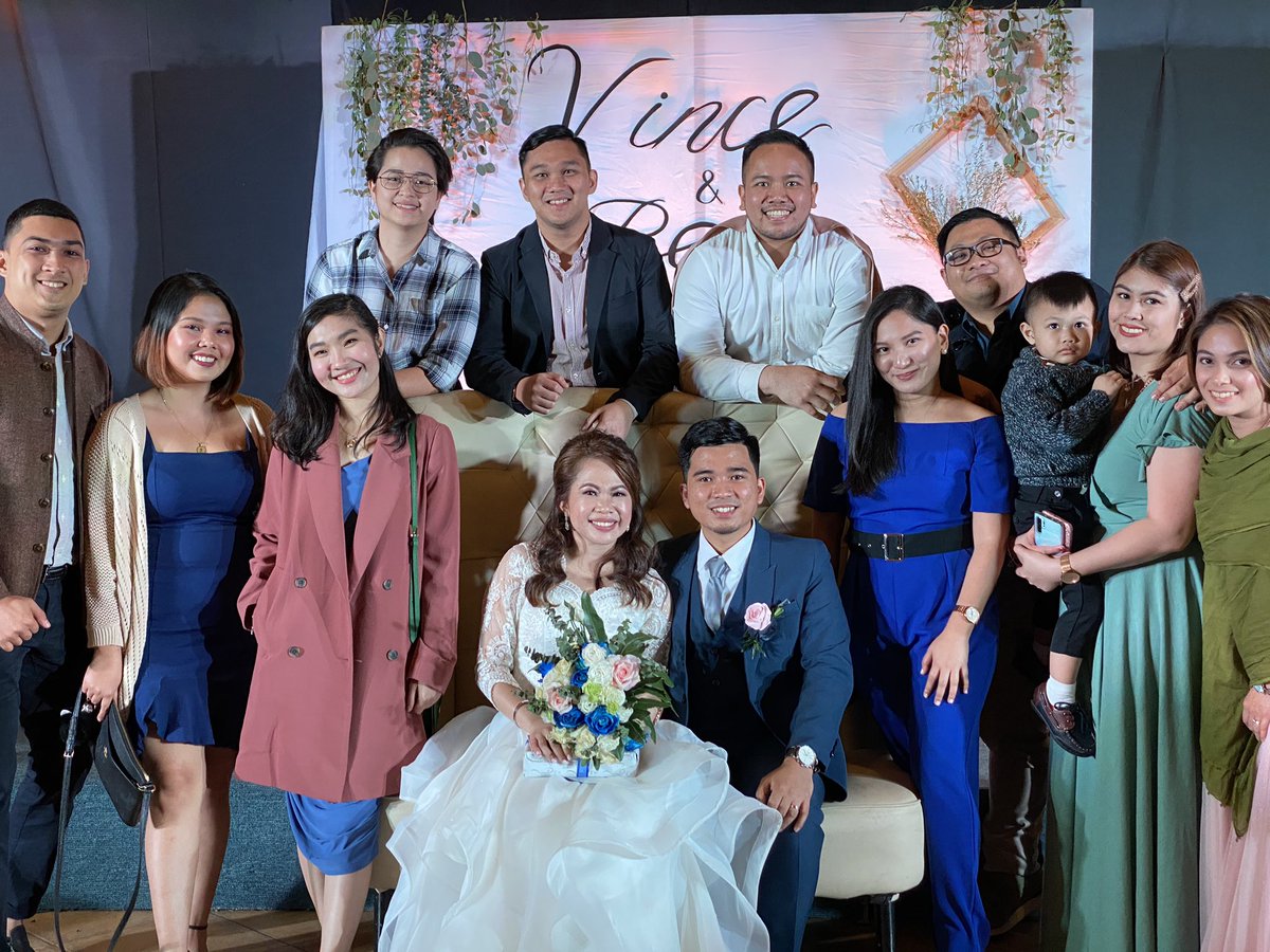 kharrisroman's tweet photo. The squad is complete yet again. Yay to weddings and reunions. #BEAGotConVINCEd ❤️💍💒 https://t.co/Ebtu7G8JNR