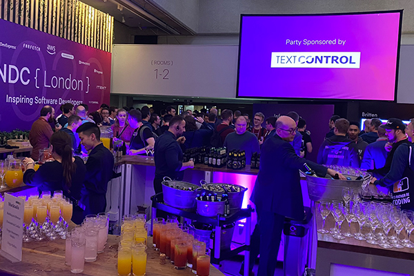 Text Control Party at NDC London 2020