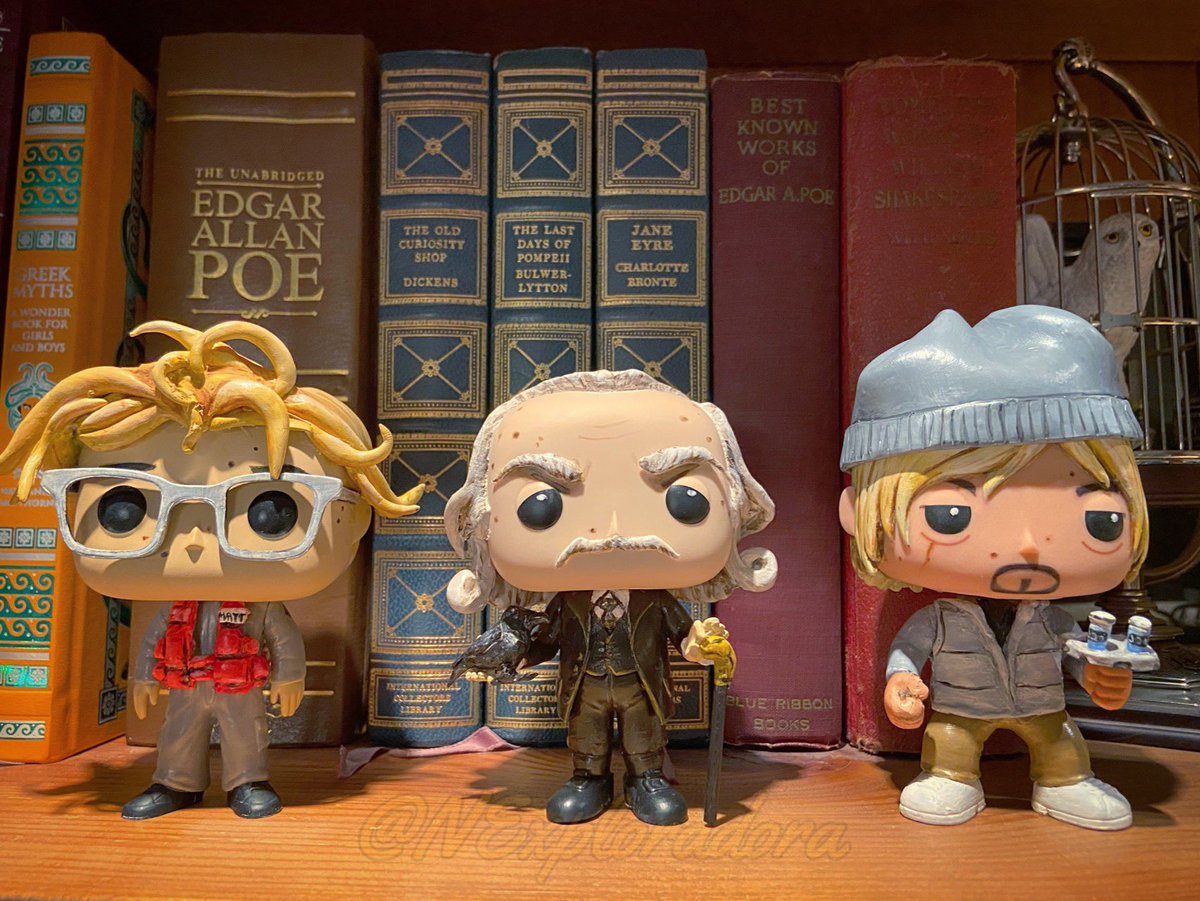 NExploradora's tweet photo. I did it! I completed my goal of making a trio of custom pops based on my fav Adam Driver SNL sketches. Yay! Here is Randy the intern to finish the set. “Ok Boomer.” @nbcsnl @GirlswSabers @JimJeroo @BlueBanthaMilk @Wtforceshow @funko #AdamDriversnl https://t.co/Jf0CsHVIAe