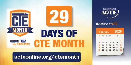 We will kick off CTE Month with #29DaysofCTE featuring fun CTE facts, the CTSOs, and more — please share on your social media channels and we’ll be sure to share your CTE stories, too! #CTEMonth
