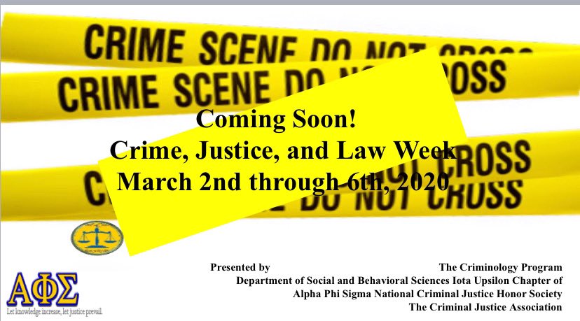 jcsu_cja's tweet photo. Who’s ready for Crime, Justice, &amp; Law Week! 🔎 🤝 💼 https://t.co/RhTVUuOyyo