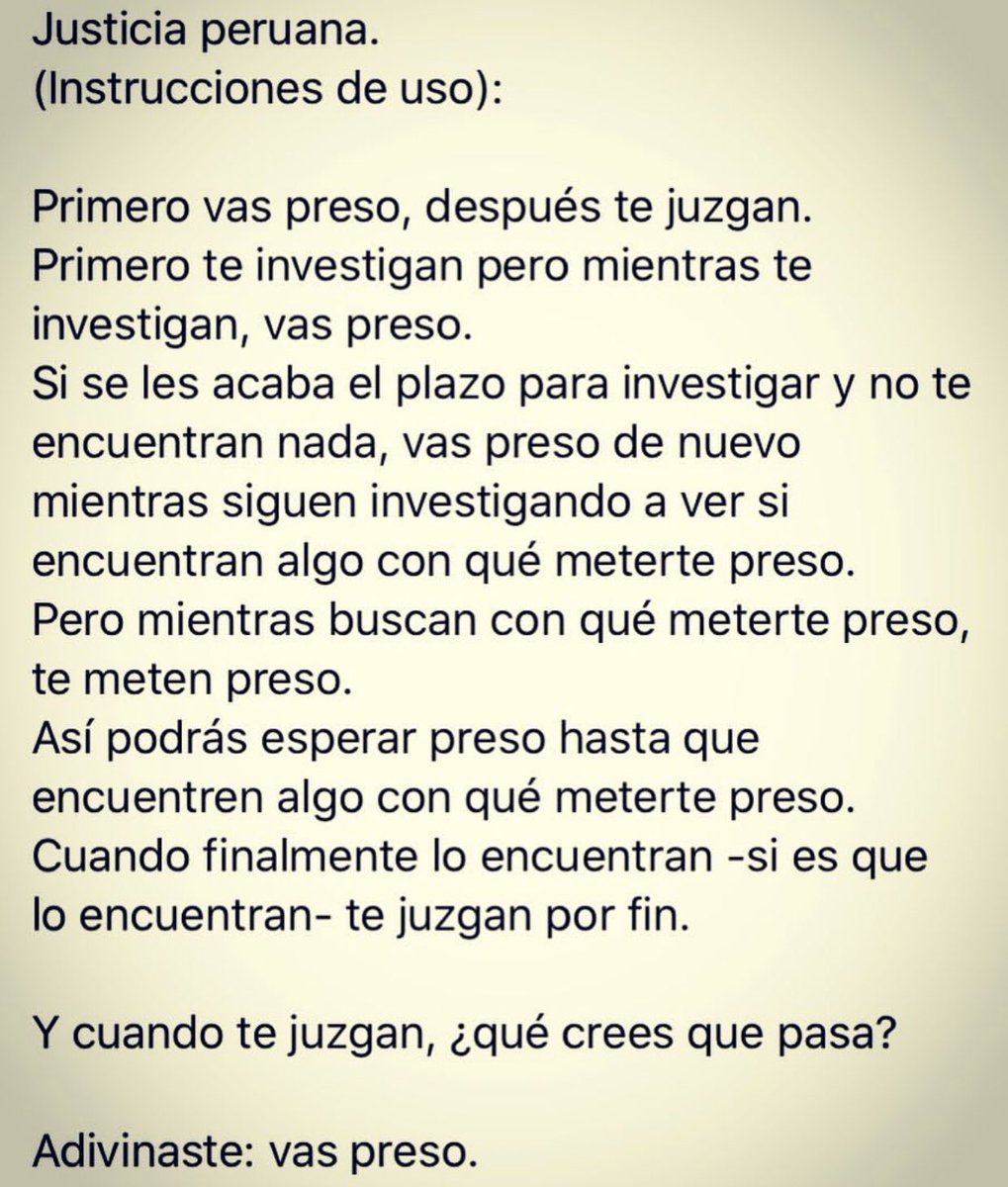 LeslieDSK's tweet photo. Justicia peruana .... https://t.co/2DpZfmiLYV