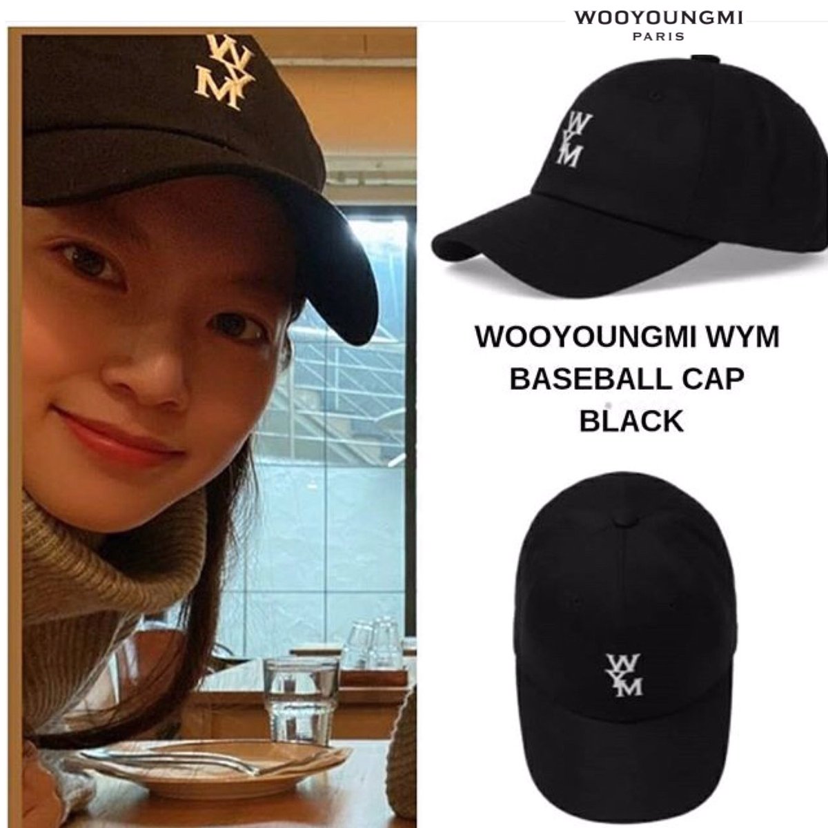 FASHION] GSY wear Wooyoungmi WYM Baseball Cap -Black. 화이트 로고