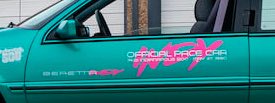 twitandrewking's tweet photo. I mean, just look at these car side graphics...neon, zippy scribbles. A carefree feeling of the 90s. 

Whether it was the coke or pre-internet, everyone was basically in a zippy mood, &amp; that was reflected in these decals, which were common. 

It’s like the jazz hands of cars. 👐 https://t.co/DdcVs9sKSS