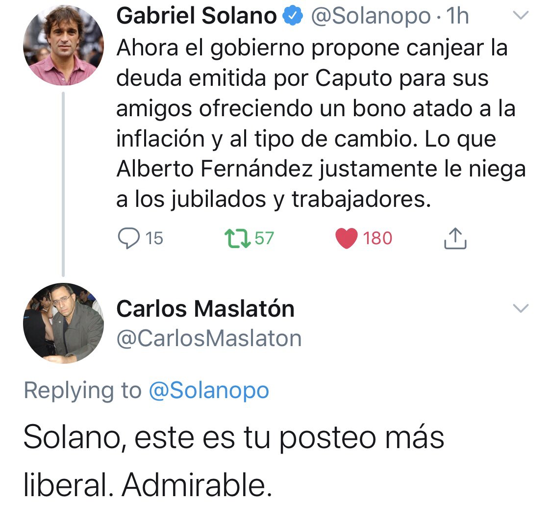 El trotskysta Gabriel Solano es el político más liberal de la hora. En  Argentina la derecha es de izquierda y la izquierda es de derecha.