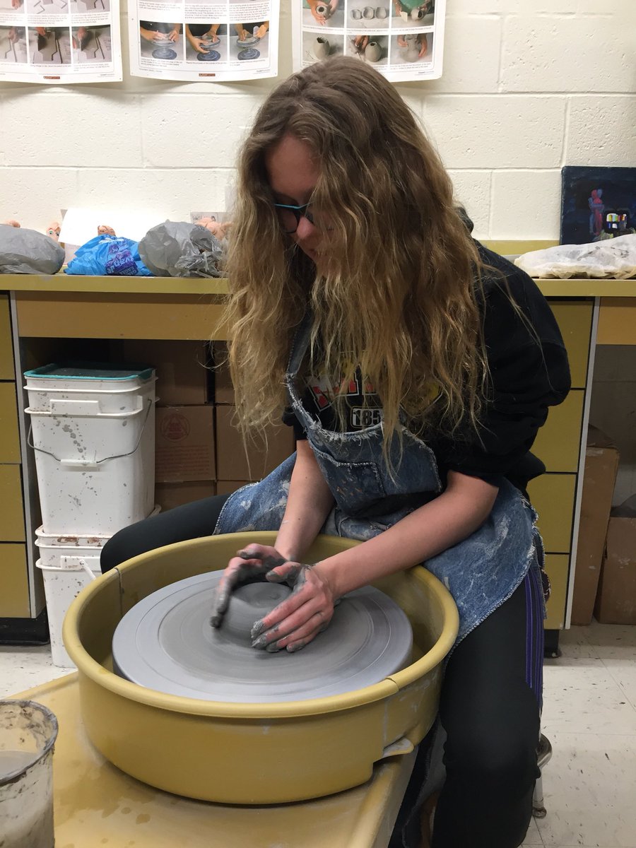From progress on the pottery wheels, to Drawing class portraits, to our finished 2019-2020 yearbook cover... lots of cool things happening in the arts #wearechardon