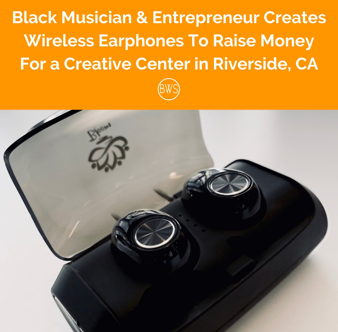 OBWSapp's tweet photo. Black musician/entrepreneur @bcrai001 created wireless earphone brand @Bloomwireless to raise money for a community creative building that will include a recording studio, gym &amp; plant-based restaurant 👏https://t.co/bASXdkCBjG #BlackOwned #BlackExcellence https://t.co/whT3TMeb6Z