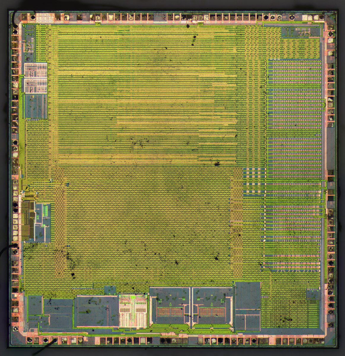 ATSAMD51G19A weekend die-shot. Pardon the crud, I'm not <a href="/Zeptobars/">Zeptobars</a> ❤