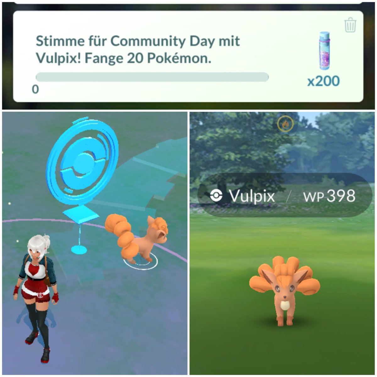 GalaidaG's tweet photo. Ich habe meine "Bürgerpflicht" erfüllt und für den #CommunityDay abgestimmt, wie bereits angekündigt für Vulpix.
#PokemonGO #TeamVulpix https://t.co/RR7XWyrbx0