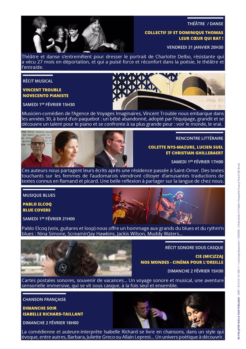 BarcarolleEpcc's tweet photo. #weekendpoesielitterature continu avec #pabloelcoq #blues et lâĂ©quipe de La Barcarolle đ RDV demain pour la suite du programme #SaintOmer #AggloCAPSO #hautsdefrance https://t.co/wW09nzYmac