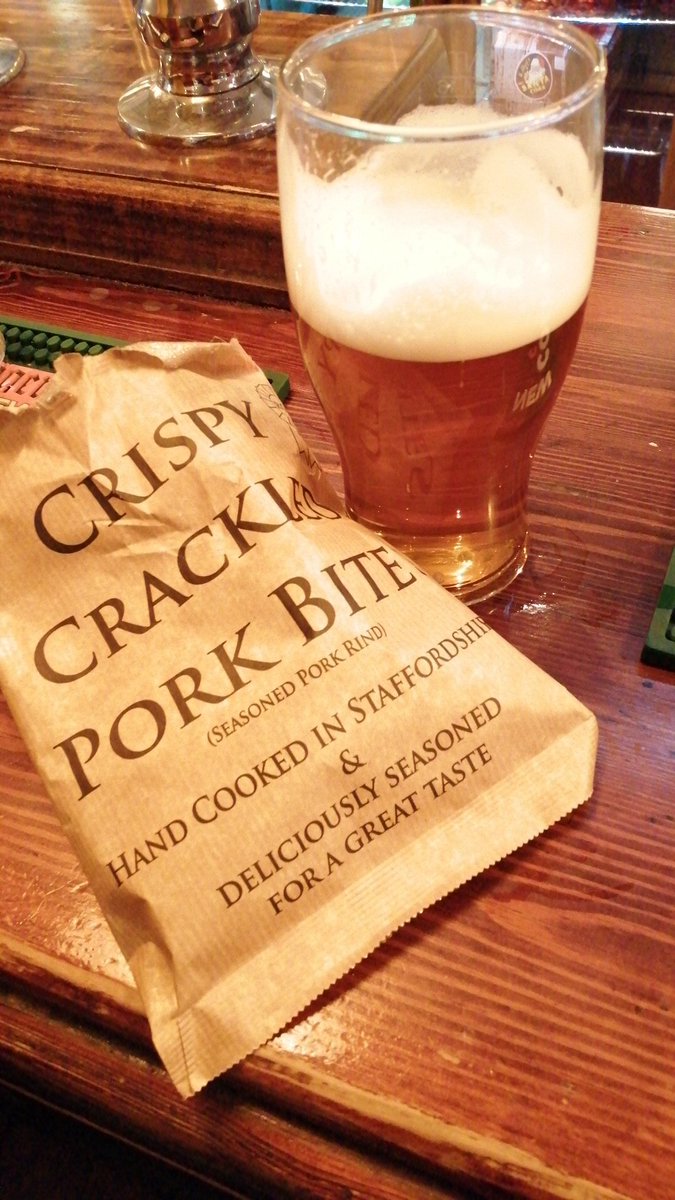Pint of real ale and pack of pork scratchings, winning on a saturday 👌