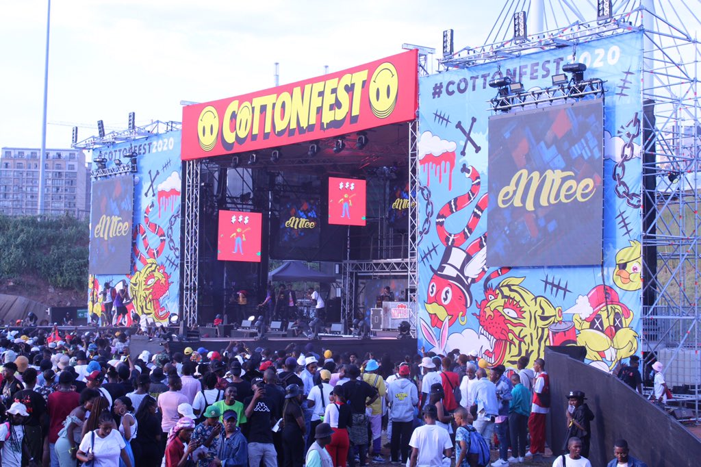 It’s going down on the main stage. <a href="/emteethehustla_/">JOHUSTLEBURG</a> <a href="/EmteeSA/">Ms Tee ✨</a> is currently performing. <a href="/CottonFestJHB/">CottonFest</a> #CottonFest2020