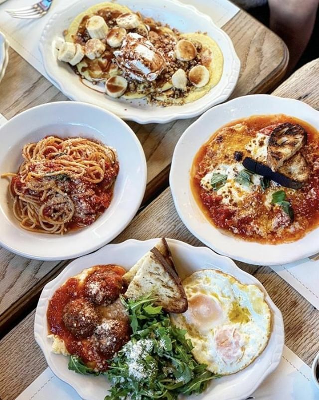 BarPrimi's tweet image. Scenes from brunch @barprimi | photo: @thehungryhour #pasta #pancakes #barprimi