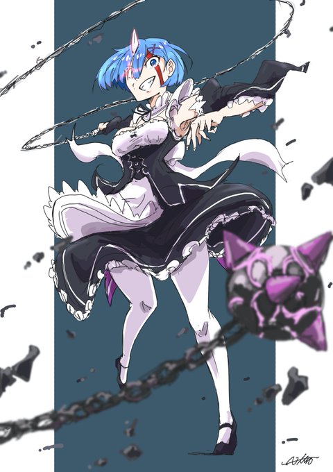 鬼化レムのtwitterイラスト検索結果