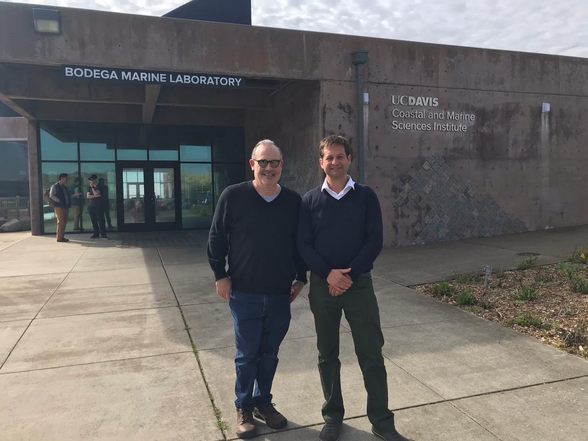 InvestigacionUC's tweet photo. Potenciar la investigación que se realiza en nuestra estación marina de Las Cruces #ECIM es lo que busca el vicerrector de #InvestigaciónUC @pedrobouchon de visita en @ucd_cmsi donde fue recibido por su director Gary Cherr #UCDavis @ucatolica #RCERUC #GlobalUC https://t.co/VKdPp4dt0W