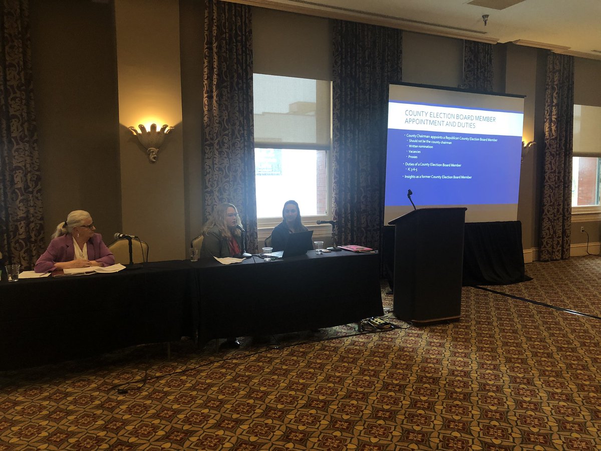 indgop's tweet photo. The final round of #CongressofCounties sessions are underway:
✔️2020 Statewide Election Outlook
✔️Direct Mail
✔️Campaign Finance
✔️County Officer Training
What’s been your favorite session?
@ChairmanHupfer @jelsener7 @MajStratGOP @HugoBossTM @dannizagone @mindywestrick https://t.co/TqtrF3CWRi