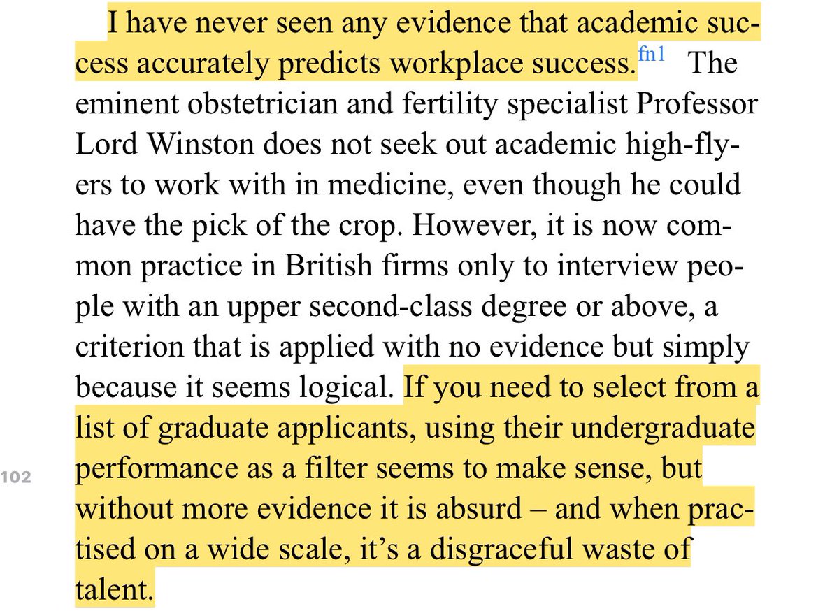 “I have never seen any evidence that academic success accurately predicts workplace success.”