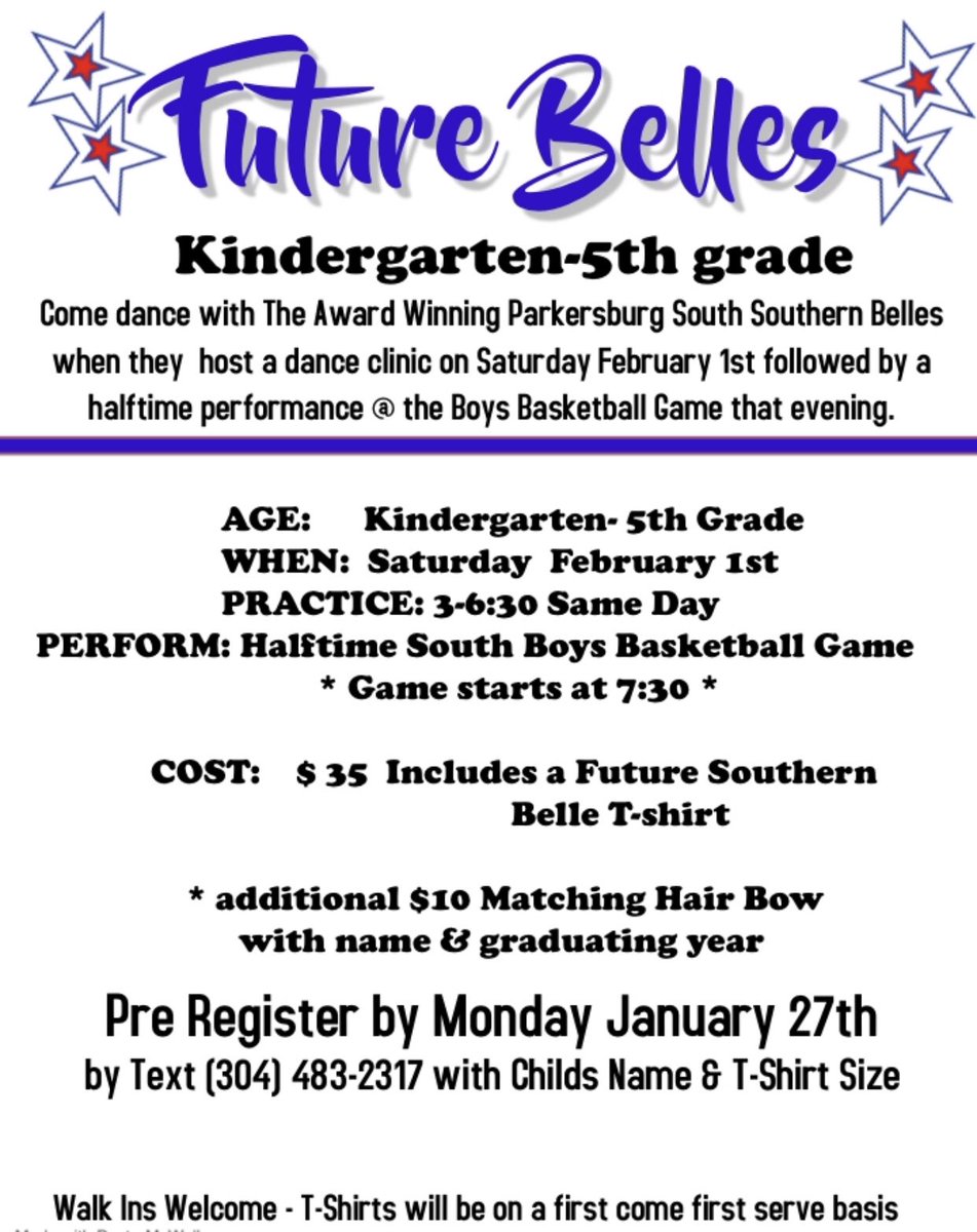 BellesPshs's tweet photo. FUTURE BELLES...........

Today is the day! We ask girls be at South at 3 o’clock. To find the gym drive behind the school and you will see our sign! Parents are welcome to stay but we ask you are back at 6. We are so excited! 
💙❤️💙❤️💙❤️💙❤️💙❤️💙❤️ https://t.co/AqdNq1EiT2