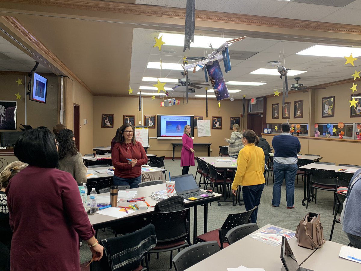 Dedicated group@of @Donna_ISD teachers learning on a #SaturdayMorning ways to better support their #strugglingreaders #ELs #STAAR strategies with @MsCarltonsclass @tcmpub #literacy #writing
