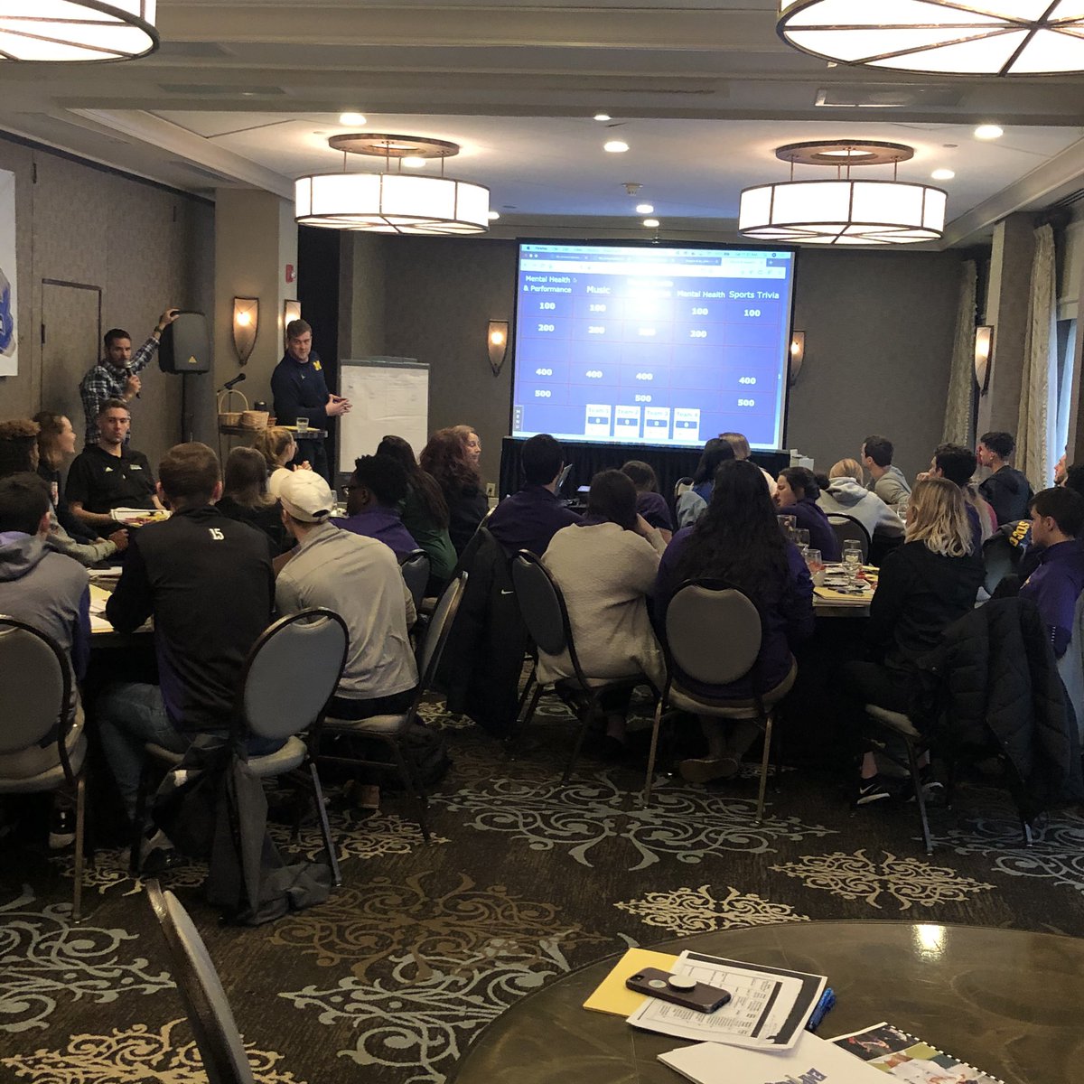 Empire8's tweet photo. It’s Jeopardy time at the 2020 Empire 8 Summit @ncaadiii . #e8summit #whyd3 #ncaasaac #d3saac #leaderscompetehere https://t.co/G1Ffw7EU58