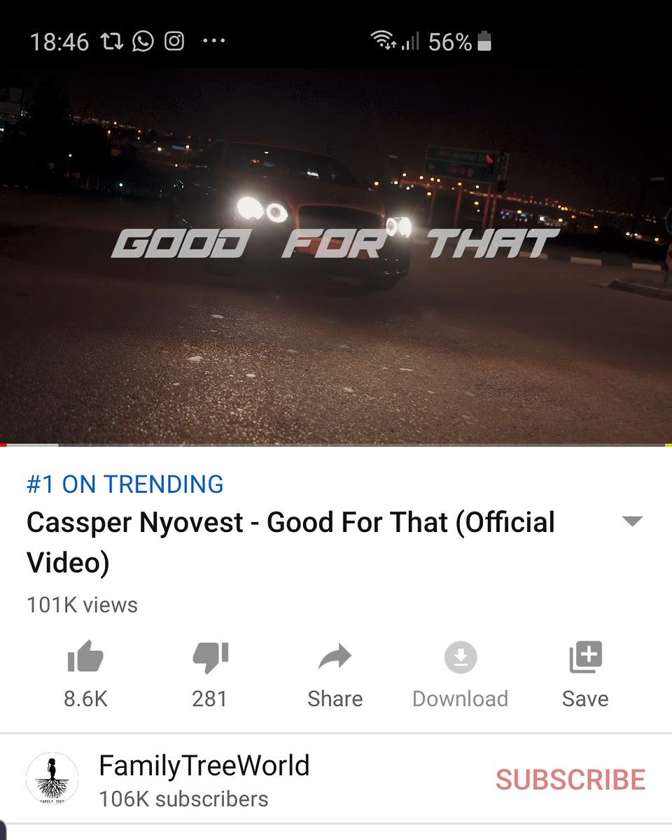 No 1 Trending video out now!!!! Click on the link cause im #GoodForThat : youtu.be/b-GKZZ16-sk