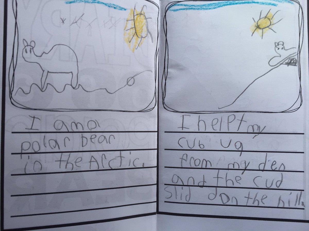 NSteeleTeaching's tweet photo. As I am grading papers, this is the growth that makes me smile. He published this story this week and started working on another! From a child that had no interest in writing at the beginning of the year. #expandedsentences #makeitahabit #writedaily #WeAreUnionSTEM https://t.co/EXfZbTinXp