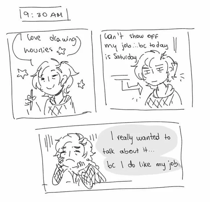 the year i have a studio job... hourly comic day is on a weekend
#hourlycomicday #HourlyComicsDay #hourlycomicday2020 