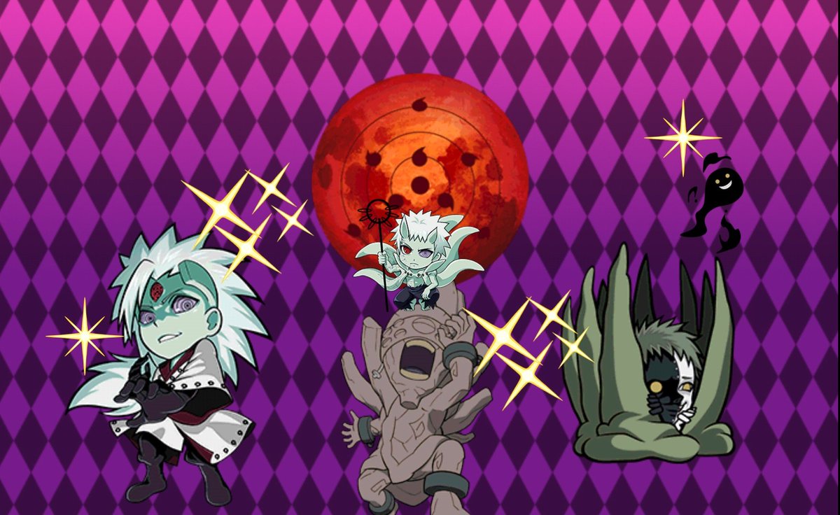 和月 W G30垢 うちにもにんにんボーナス来ました 右はいまのマイページ背景です このマダラさんの顔かわいかっこいい 外道魔像のデフォルメも好き ユーザー名は某忍者戦隊から頂きました ナルコレ