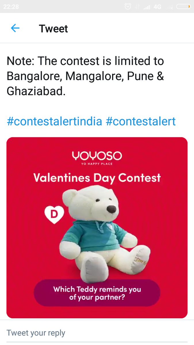 Sangitadelhi's tweet photo. @inyoyoso This Teddy reminds me my hubby. #YOYOSOIndia #HappifyYOValentine https://t.co/NPs20XpAWf