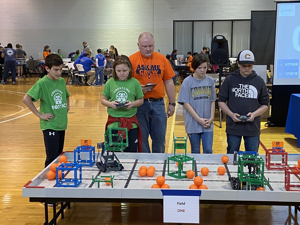 VoiceABSTrojans's tweet photo. Crestline Robotics Team competition at Wallace State today.
Our 4th Grade team in 1st place & 3rd Grade Team in 5th Place in Round 1
@crestlinetigers @wallacestate
#myces #MakeItCount https://t.co/c15QWTuWiU