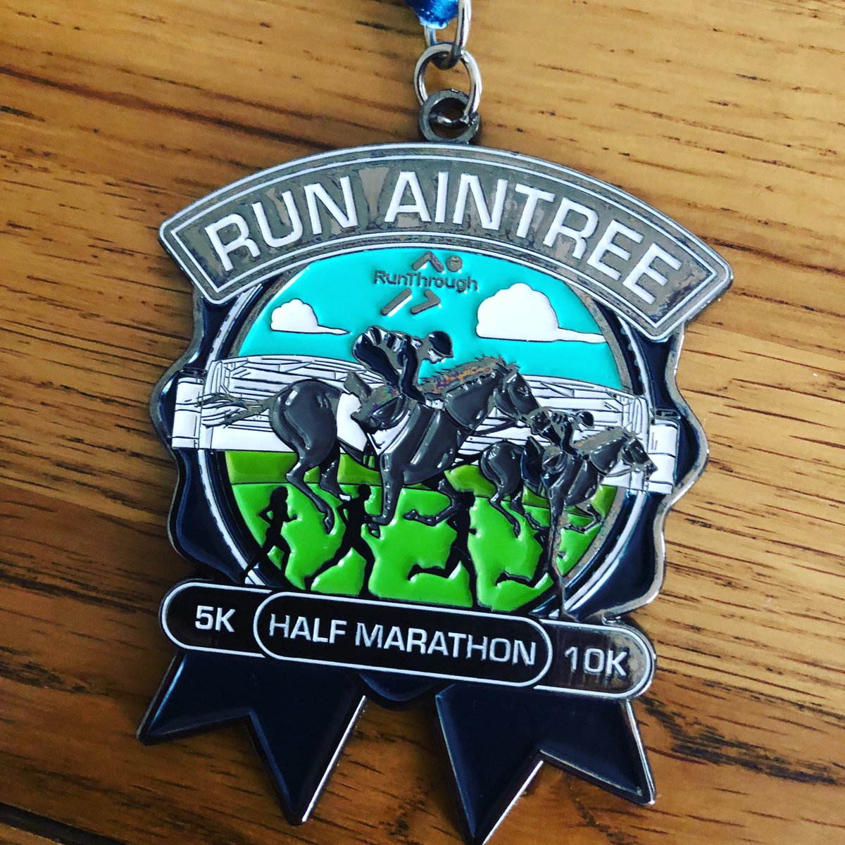 Today I ran my first race in a while. My medal made me smile but I was more proud of the toil, the effort &amp; the spirit of camaraderie that runners showed as the 44mph winds pushed against us. This is what we want our children to feel as they rise to &amp; overcome a challenge. 😊