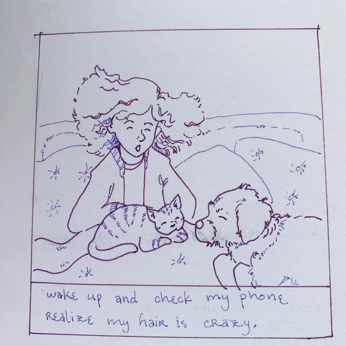 #hourlycomicday here are my 7-9 scribbles! 