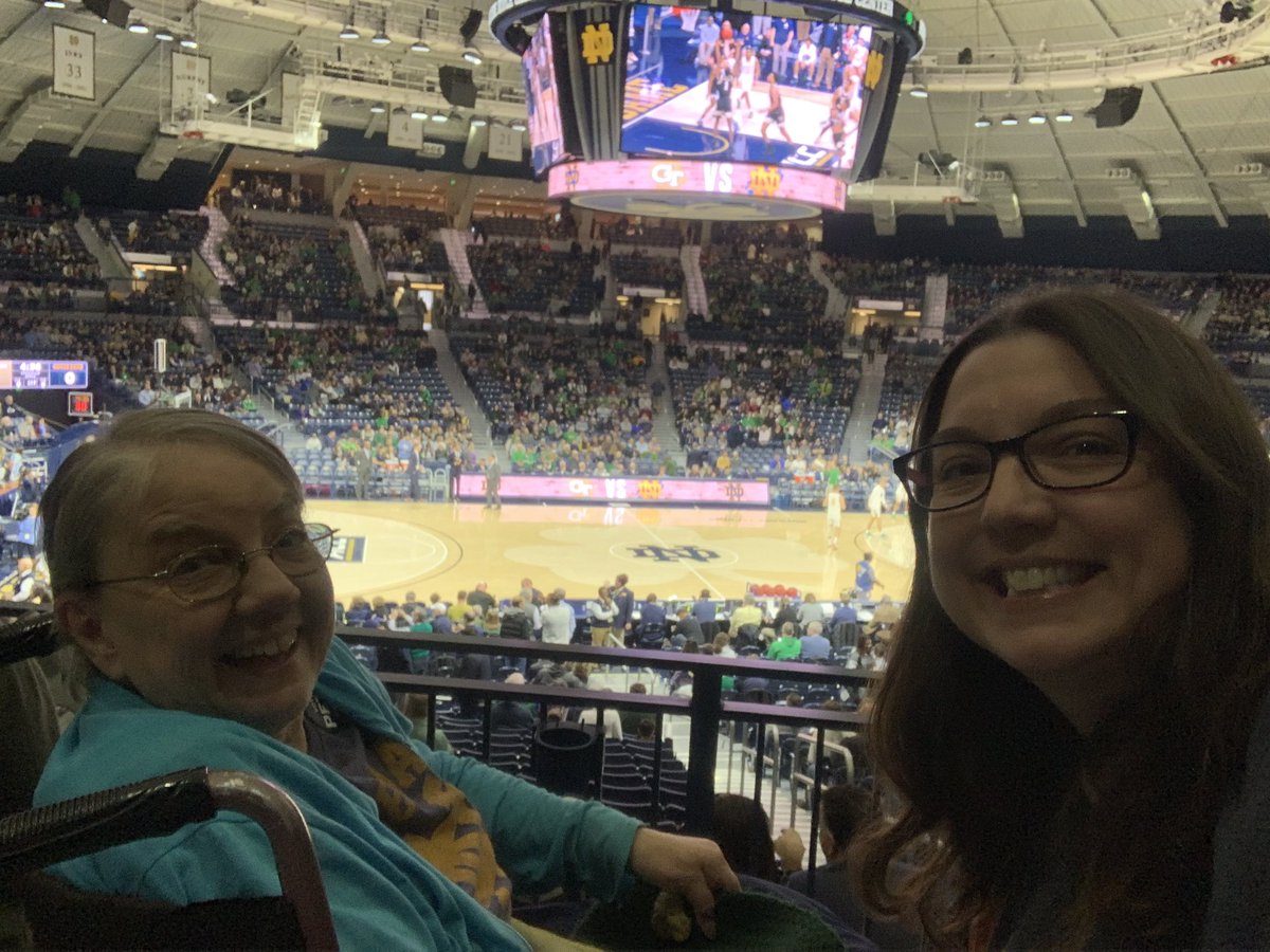 CarrieKoala's tweet image. @NDmbb Momma’s first ND men’s basketball game since her accident! ❤️ #IrishVision #GoIrish