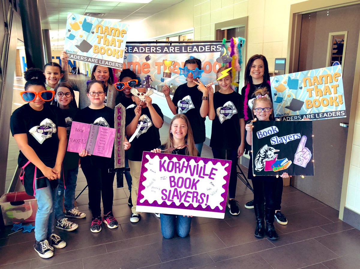 KohrvilleLib's tweet photo. The Book Slayers are ready! @KohrvilleKISD #LibraryPromise @KohrvilleKISD #KleinISDPRSquad #refuse2sink #wb4k #KohLibFeb20 #KleinNTB @RuffinKristin https://t.co/ldYvvC0rEa