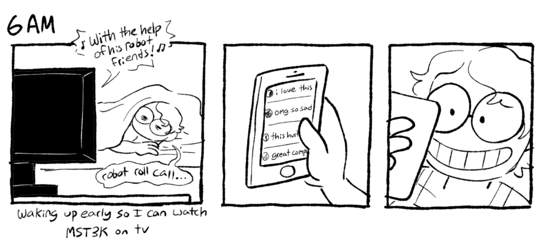 #hourlycomicday part one, mostly spent in bed 